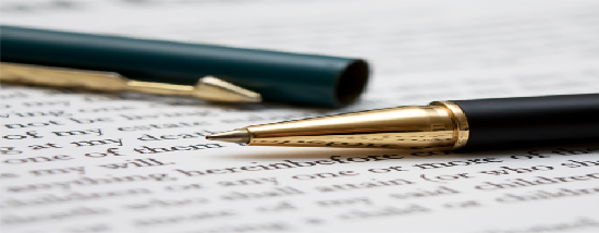 image of a pen on a paper