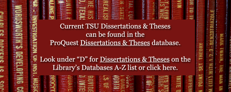 ProQuest Dissertations &amp; Theses