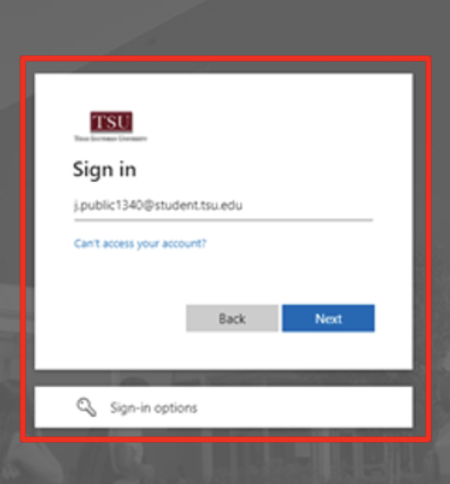 Login button example