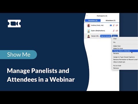 Manage Panelists and Attendees in a Webinar