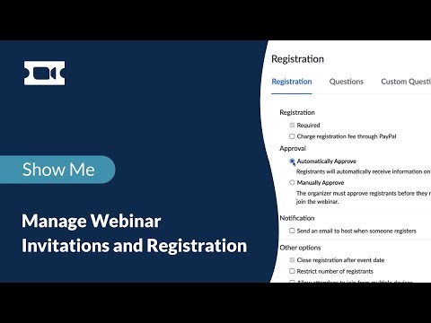 Manage Webinar Invitations and Registrations