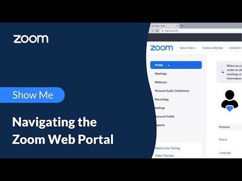 Navigating the Zoom Web Portal