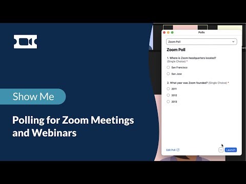 Polling for Zoom Meetings and Webinars