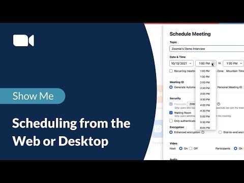 Schedule a Meeting from the Web or Desktop