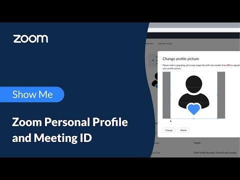 Zoom Personal Profile and Meeting ID