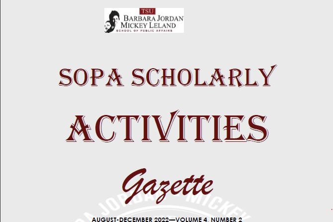 Scholarly Activities Gazette August - December 2022